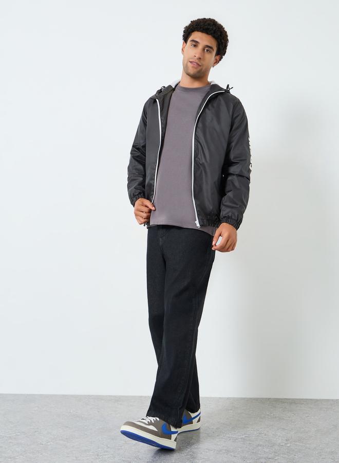 Styli Men Oversized Fit Printed Windcheater Jacket - Image 2